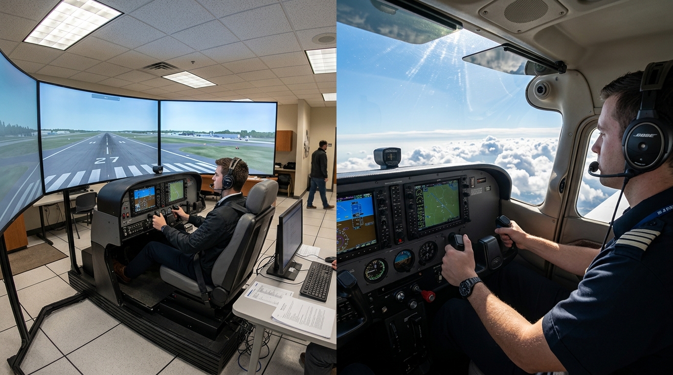 Flight Simulator Training vs Flying a Real Airplane